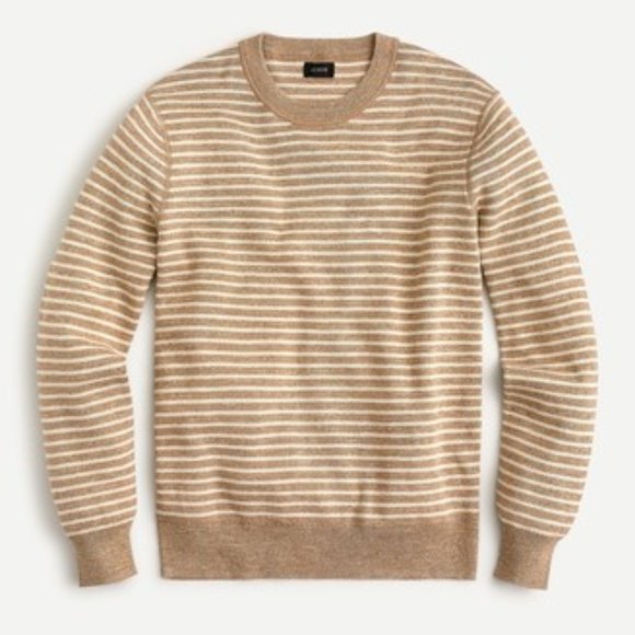 J Crew Cotton Cotton Wool Crew Neck Striped Sweater Size Small - Picture 10 of 10